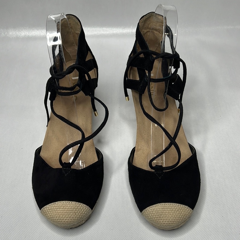 Vionic Aruba Calypso Espadrille Wedge Black Size 8.5